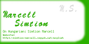 marcell simtion business card